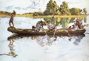 Carl Larsson On Viking Expedition in Dalarna oil painting